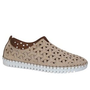 Eric Michale Beige Nubuk Inez Shoe